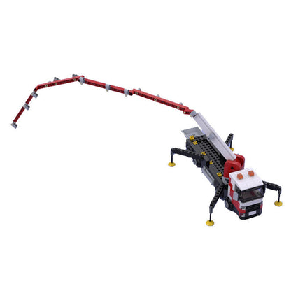 Concrete Pump Truck Building Kit | LEGO-Compatible MOC - 2