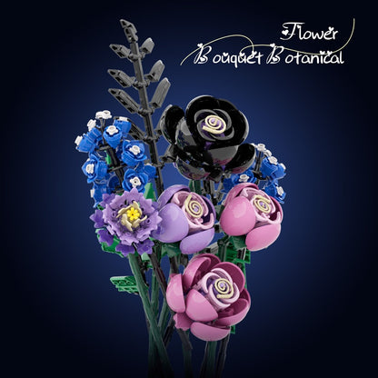 Cool-Tone Floral Bouquet MOC Building Kit - 2
