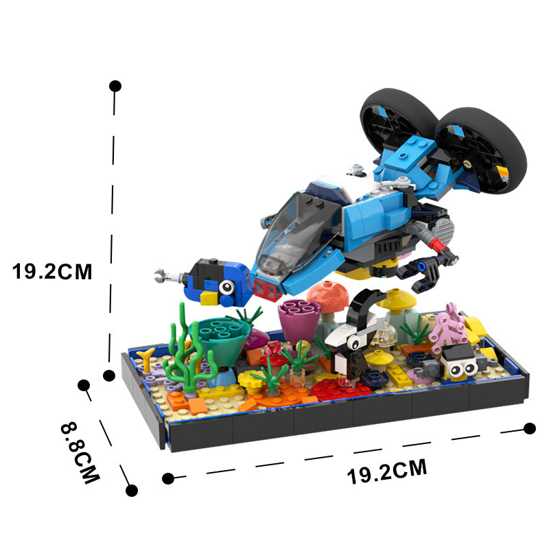 Coral Reef + Submarine Building Kit | LEGO-Compatible MOC - 3