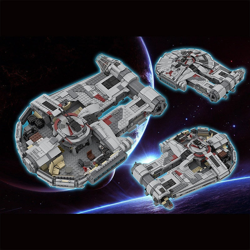 Corellian-Style Light Freighter MOC Spaceship Building Kit - 2
