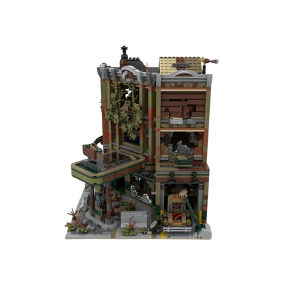 Corner Garage Apocalypse Version Building Kit | LEGO-Compatible MOC - 5