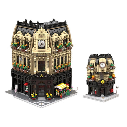 Corner Post Office Modular Building Kit | 4534 Piece Architectural MOC Kit - 1