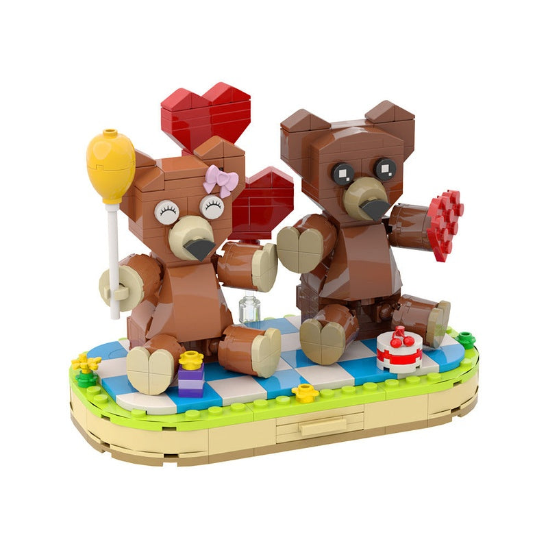Couple Bears MOC Building Kit | Romantic Love Display Model - 3
