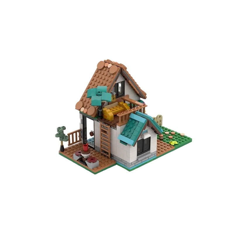 Cozy Café MOC Building Kit Coffee Shop Architecture Model - 1