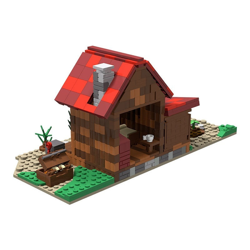 Cozy Pixel Farmhouse MOC Building Kit | Rustic Countryside House - 1
