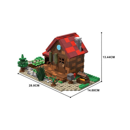 Cozy Pixel Farmhouse MOC Building Kit | Rustic Countryside House - 4