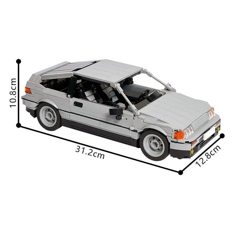 CR-X Compact Sport Hatchback MOC Building Kit | Vintage Vehicle Model - 5