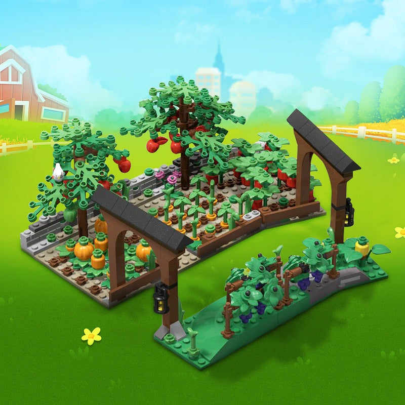 Crop Field Garden MOC Building Kit | Rural Landscape Display Model - 2