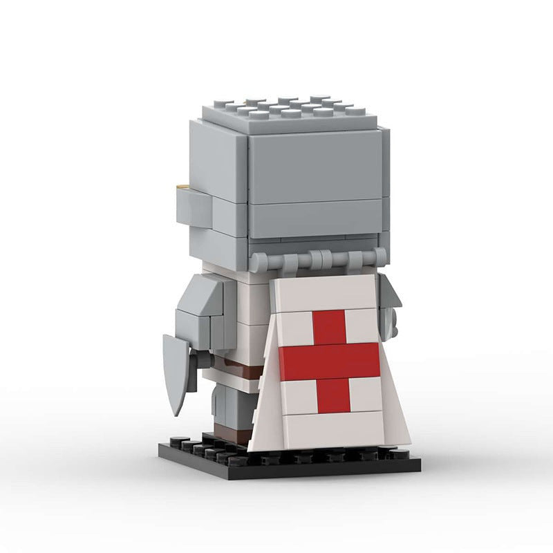 Crusader Knight MOC Cube Character Building Kit | Medieval Warrior Model - 3