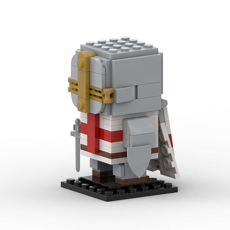 Crusader Knight MOC Cube Character Building Kit | Medieval Warrior Model - 4