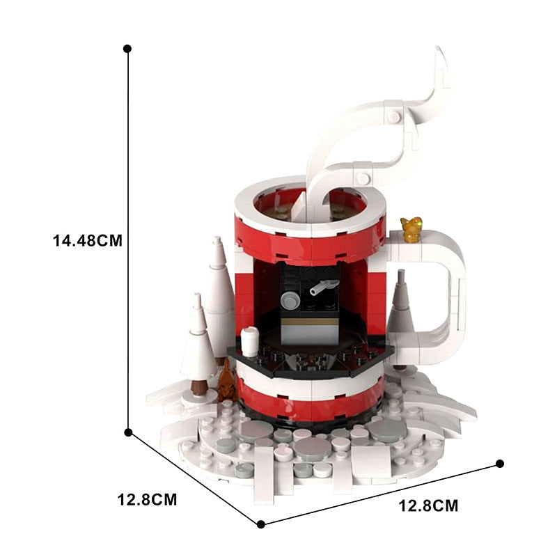 Cup-o-Jolly Java Stand MOC Building Kit | Mini Coffee Shop Display - 4