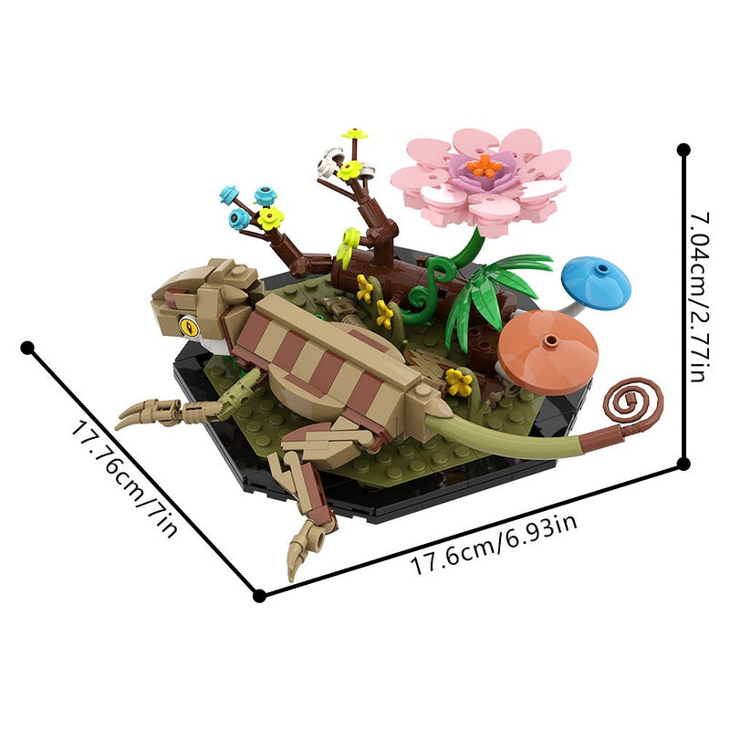 Curly-tailed Sand Lizard MOC Building Kit | Reptile Animal Model - 4