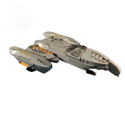 Curved-Cockpit Interceptor Starfighter MOC Building Kit - 5