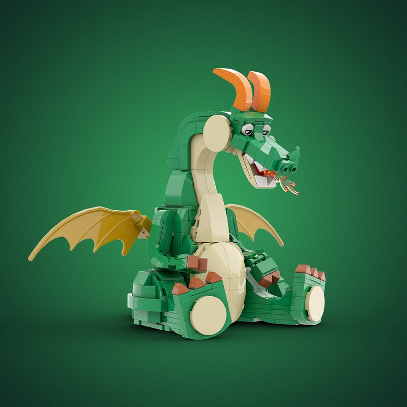 Cute Dragon MOC Building Kit | Fantasy Animal Figure Model - 2