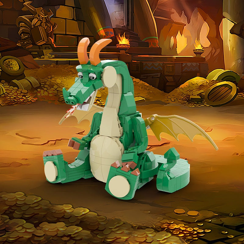 Cute Dragon MOC Building Kit | Fantasy Animal Figure Model - 3