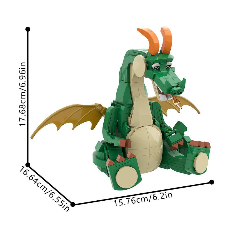 Cute Dragon MOC Building Kit | Fantasy Animal Figure Model - 5