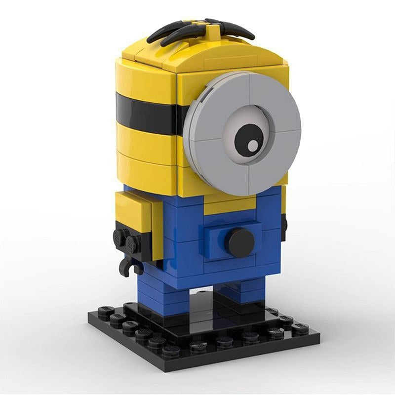 Cute Yellow Cartoon BrickHeadz Figure Building Kit | LEGO-Compatible MOC - 1