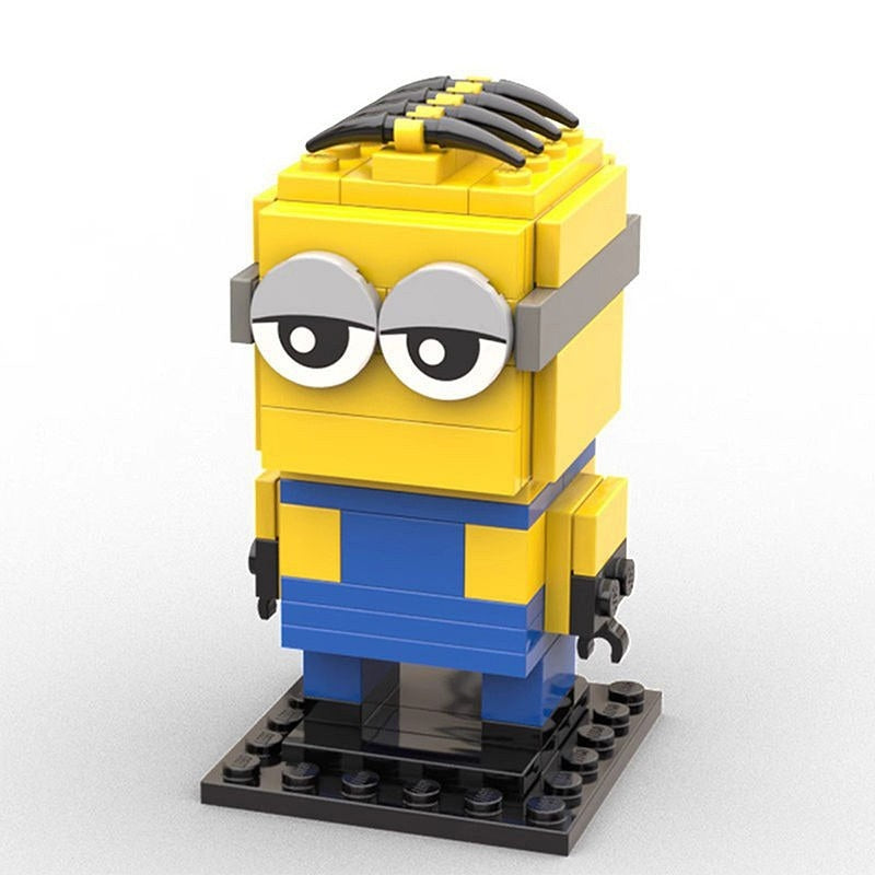 Cute Yellow Cartoon BrickHeadz Figure Building Kit | LEGO-Compatible MOC - 3