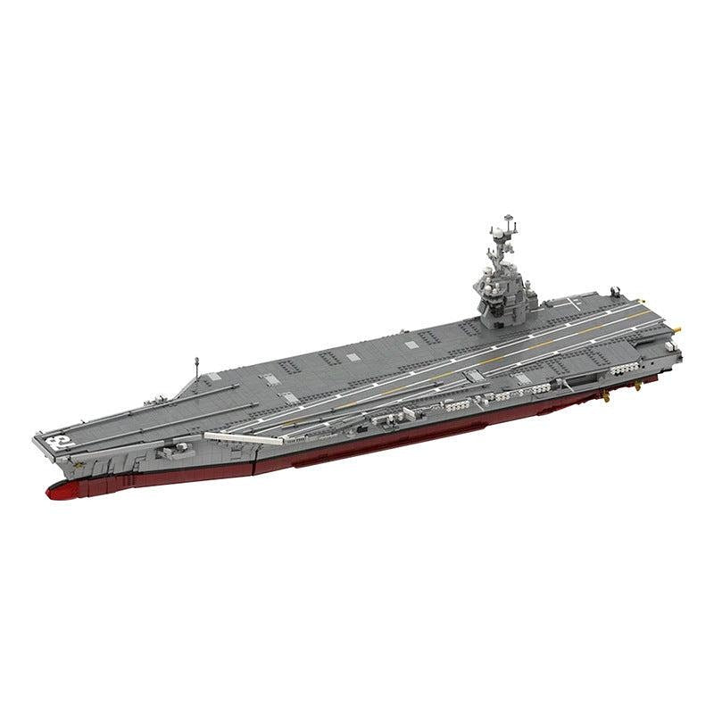 CVN-78 Aircraft Carrier MOC Building Kit Modern Naval Ship Model - 1