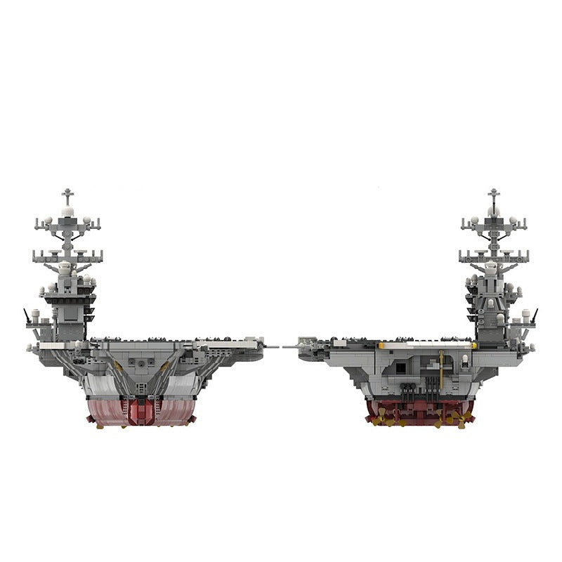 CVN-78 Aircraft Carrier MOC Building Kit Modern Naval Ship Model - 3