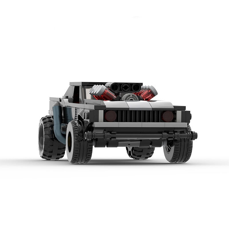 Cyberpunk Style V8 Muscle Car Building Kit | LEGO-Compatible MOC - 2