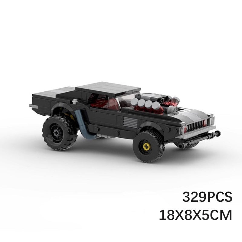 Cyberpunk Style V8 Muscle Car Building Kit | LEGO-Compatible MOC - 5