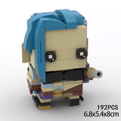 Cyberpunk Twin Cities Heroes BrickHeadz Building Kit | LEGO-Compatible MOC - 5