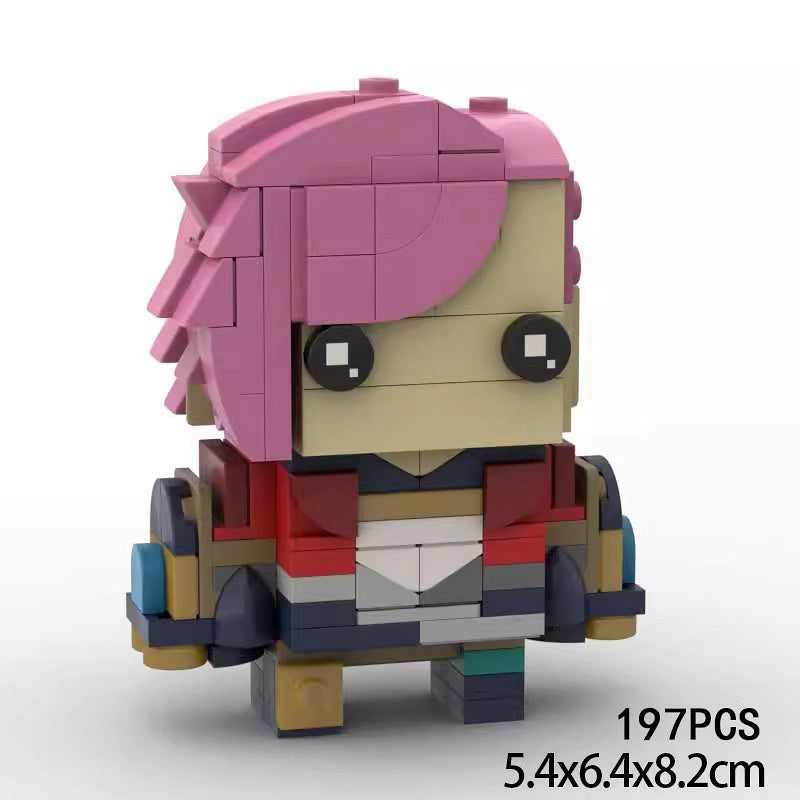Cyberpunk Twin Cities Heroes BrickHeadz Building Kit | LEGO-Compatible MOC - 9