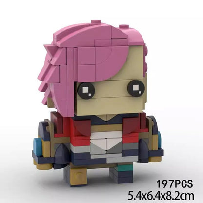 Cyberpunk Twin Cities Heroes BrickHeadz Building Kit | LEGO-Compatible MOC - 9