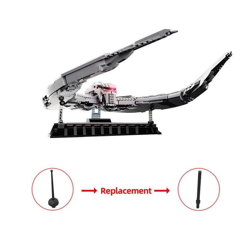 Cylon Fighter MOC Sci-Fi Starfighter Spacecraft Building Kit - 4