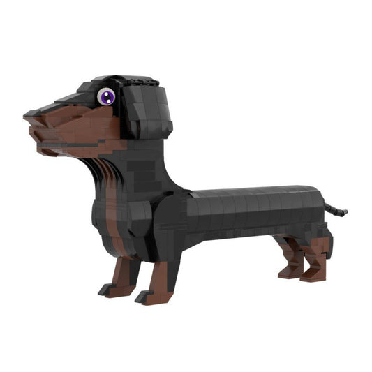 Dachshund Dog MOC Building Kit | LEGO-Compatible Sausage Dog Model - 1