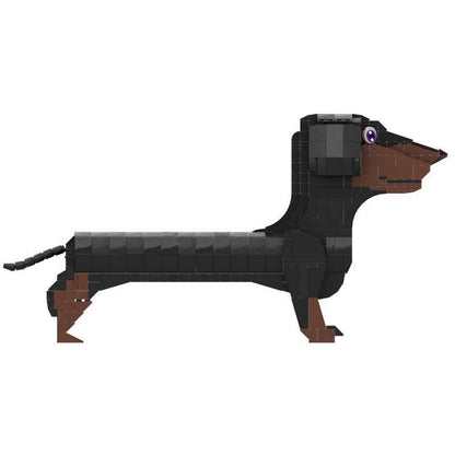 Dachshund Dog MOC Building Kit | Realistic Animal Display Model - 3