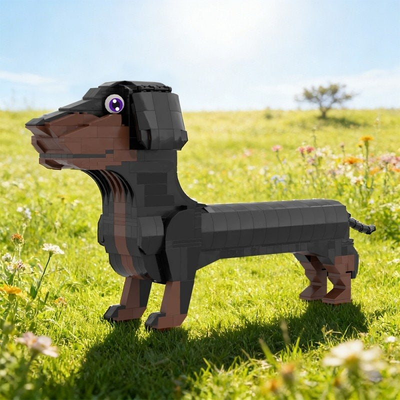 Dachshund Dog MOC Building Kit | Realistic Animal Display Model - 6