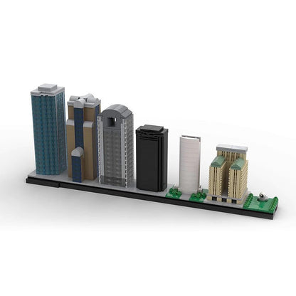 Dallas Texas Modular Skyline MOC Building Kit | City Architecture Model - 1