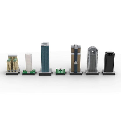 Dallas Texas Modular Skyline MOC Building Kit | City Architecture Model - 3