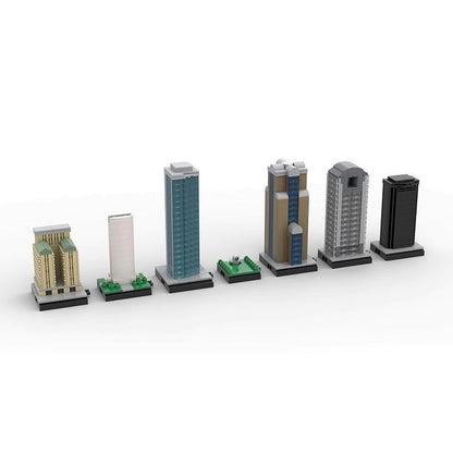 Dallas Texas Modular Skyline MOC Building Kit | City Architecture Model - 4