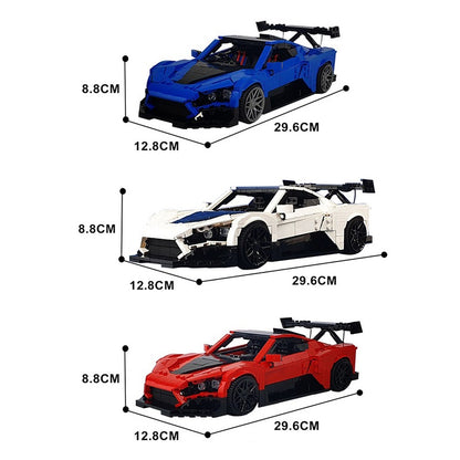 Danish Active Aero Hypercar Building Kit | 1:8 Scale | LEGO-Compatible MOC - 2