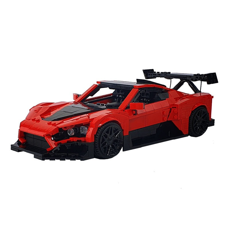 Danish Active Aero Hypercar Building Kit | 1:8 Scale | LEGO-Compatible MOC - 4