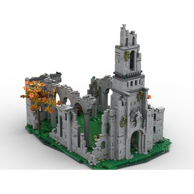 Dark Fantasy Ruined Church MOC Building Kit | Gothic Diorama - 2