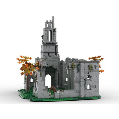 Dark Fantasy Ruined Church MOC Building Kit | Gothic Diorama - 3
