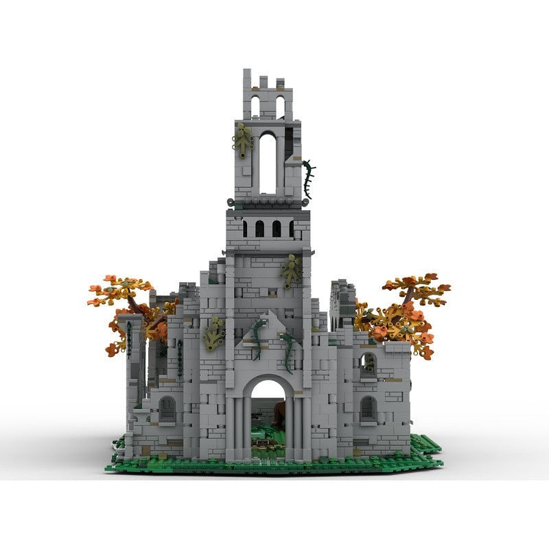 Dark Fantasy Ruined Church MOC Building Kit | Gothic Diorama - 4