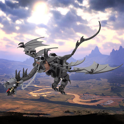 Dark Fantasy Winged Shadow Beast Building Kit | LEGO-Compatible MOC - 1
