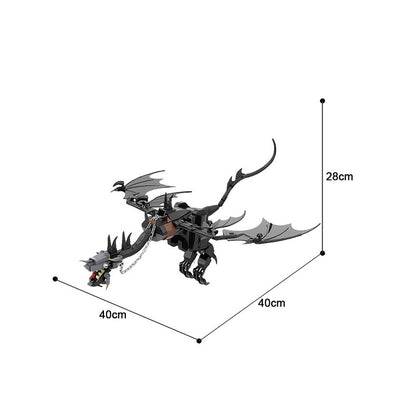 Dark Fantasy Winged Shadow Beast Building Kit | LEGO-Compatible MOC - 3