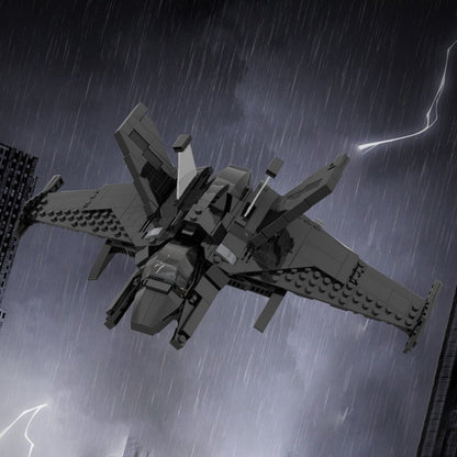 Dark Knight Stealth Aircraft Building Kit | LEGO-Compatible MOC - 1