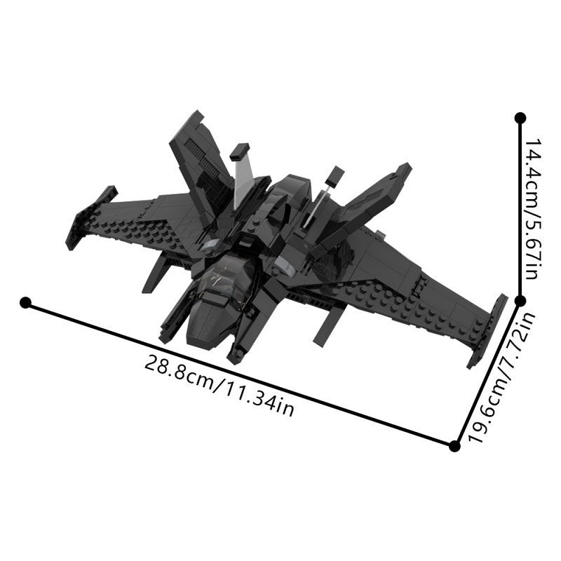 Dark Knight Stealth Aircraft Building Kit | LEGO-Compatible MOC - 2