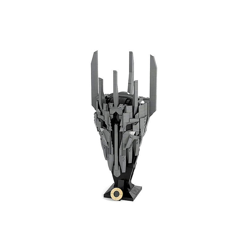 Dark Lord Fantasy Helmet MOC Character Display Building Kit - 1