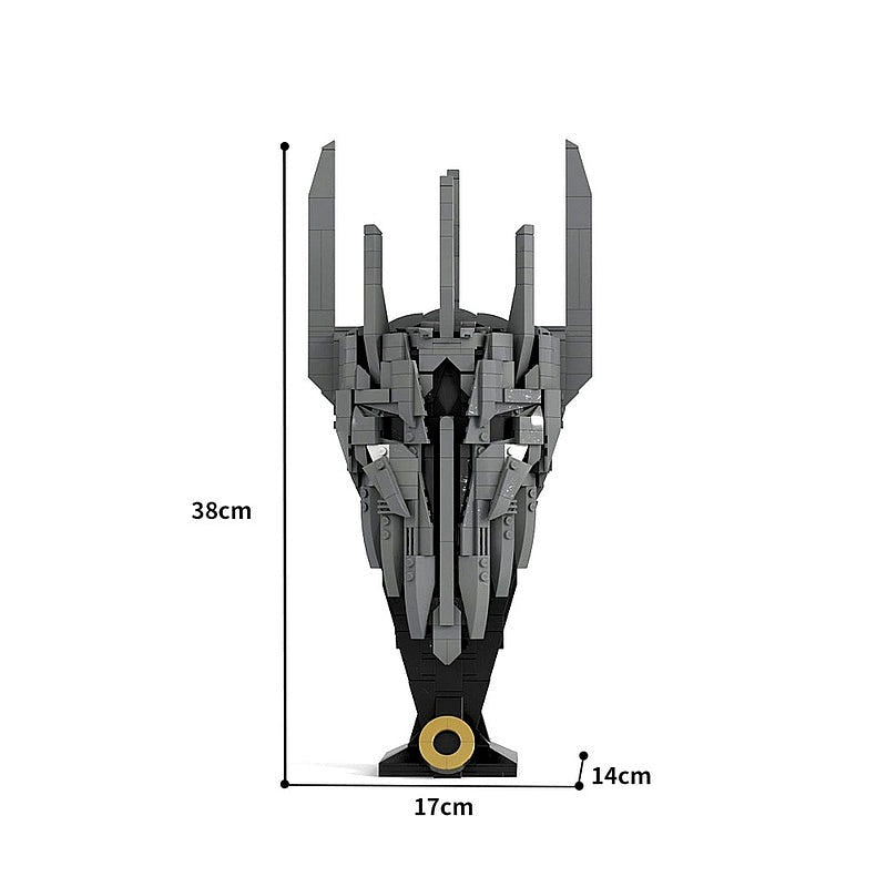 Dark Lord Fantasy Helmet MOC Character Display Building Kit - 3