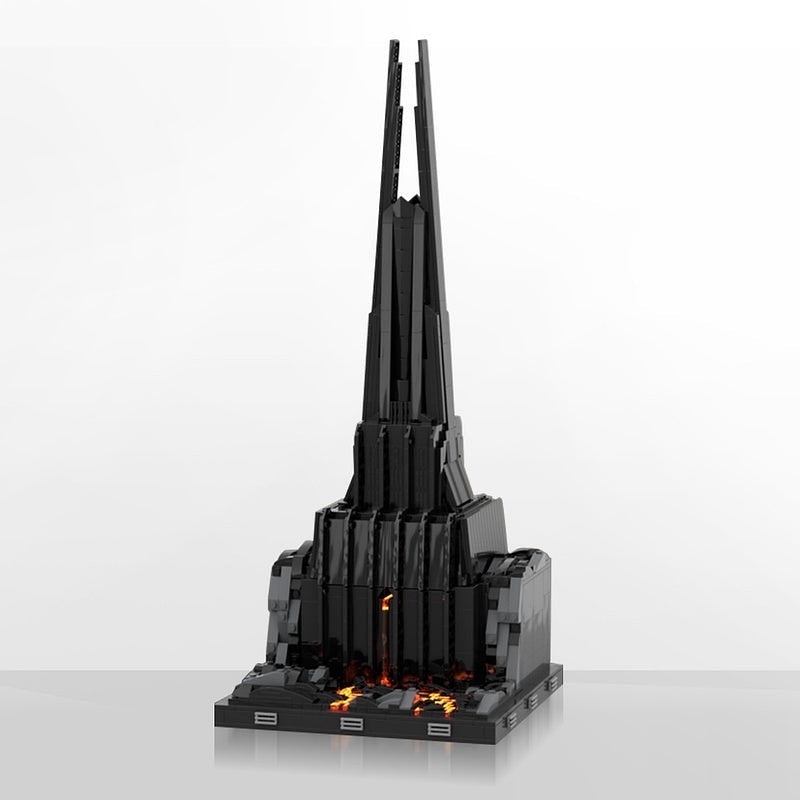 Dark Lord Volcanic Fortress MOC Building Kit | Fantasy Castle Architecture - 2