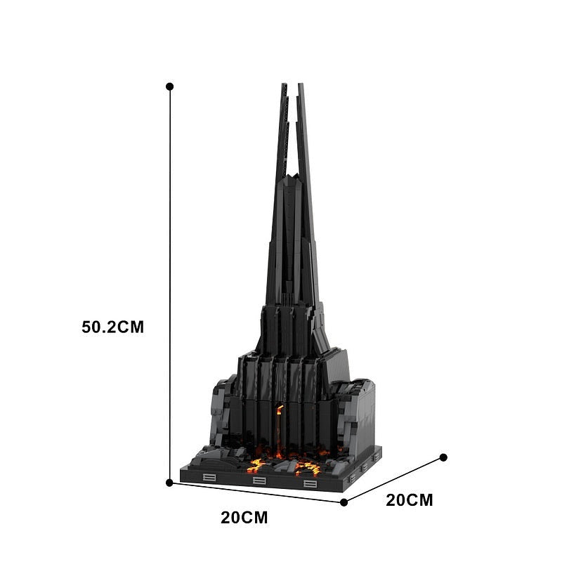Dark Lord Volcanic Fortress MOC Building Kit | Fantasy Castle Architecture - 6