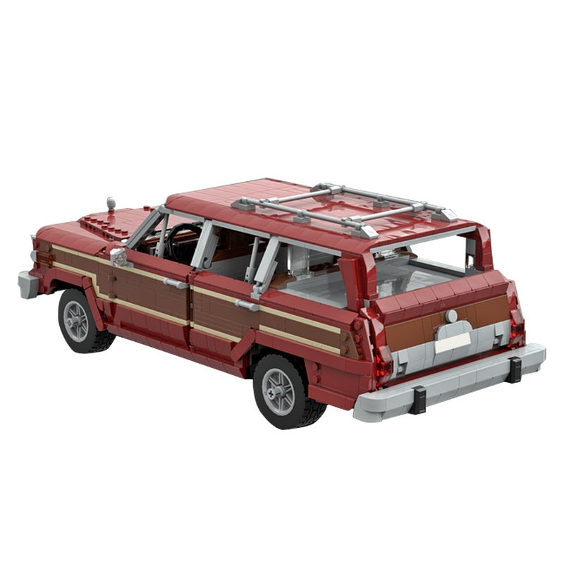 Dark Red 4x4 Wagon Building Kit | LEGO-Compatible MOC - 3